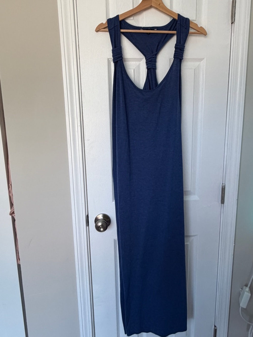 Just Love Navy Knot-Back Maxi Dress
